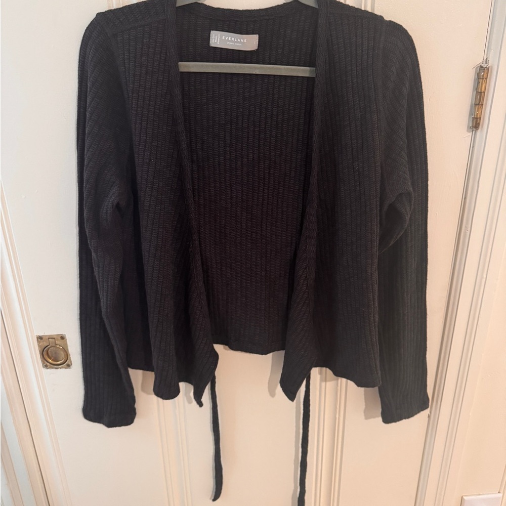 Everlane Grey Wrap Sweater Cardigan